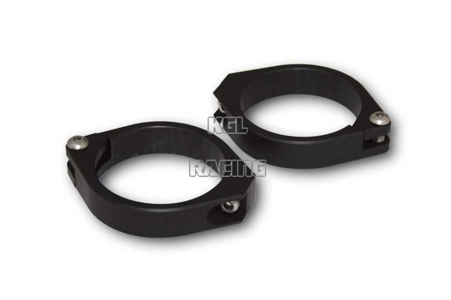 HIGHSIDER CNC Alu clamps, 50+52+54 mm, noir, pair - Cliquez sur l'image pour la fermer