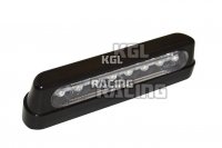 LED-license plate light, ABS black, long, E-mark