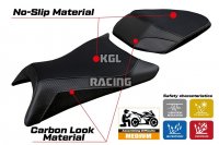 Housse de selle compatible KTM 390 Duke 2024-2025 - model Mora - SANS LOGO - Noir