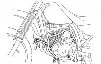 Crash protection Moto Guzzi QUOTA 1000 - black