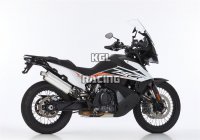 HURRIC voor KTM 890 Adventure R (KTM R2 Adventure) 2021-2023 - HURRIC Rac 1 slip on demper (2-1) - gepolierde aluminium