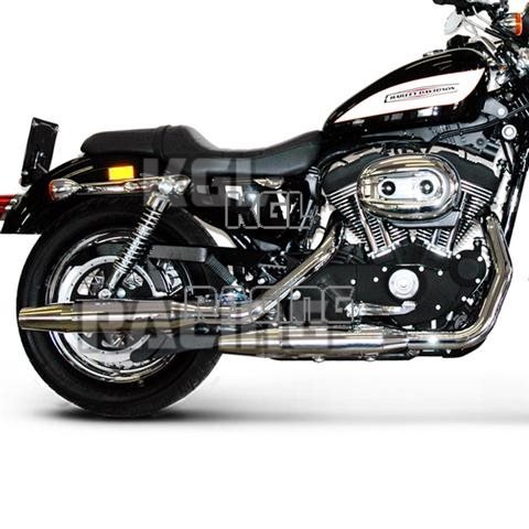 TERMIGNONI SLIP ON pour Harley Davidson SPORTSTER 08->11 CONIQUE -INOX/INOX - Cliquez sur l'image pour la fermer