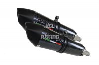 GPR voor Ducati Monster 696 2008/14 - Gekeurde met katalisator Dubbele slip-on Demper - Gpe Ann. Poppy