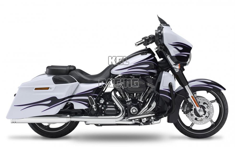 Kesstech for Harley Davidson Road King Special 114 2019-2020 - slip-on set FL-Double Chroom - Click Image to Close
