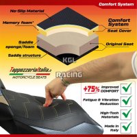 Seat cover compatible KTM 1290 Super Adventure R 2021 - 2023 - model Erice Comfort System - WITH LOGO - Black