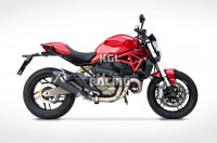 ZARD for Ducati Monster 821 Homologated Slip-On silencer 2-1 Carbon