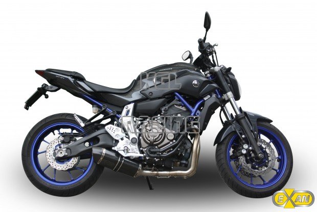 EXAN FULL SYSTEM YAMAHA MT-07 14> X-BLACK OVALE - CARBON - LOW - Click Image to Close