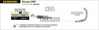 Arrow for Kawasaki Versys 650 2007-2014 - Maxi Race-Tech Approved aluminium Dark silencer