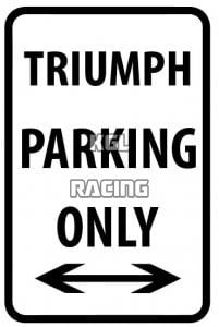 Panneaux métalliques parking 22 cm x 30 cm - TRIUMPH Parking Only