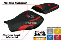 Seat cover compatible Honda CBR 600 RR 2007-2025 - model Huelva - NO LOGO - Red