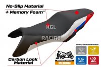 Seat cover compatible Honda CB 650 F 2014-2018 - model Oita Comfort System - NO LOGO - White / Red / Blue
