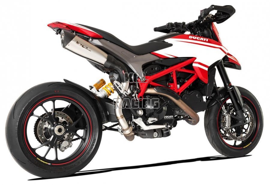 HP CORSE voor DUCATI Hypermotard 821/939 '13-'15 - Uitlaat demper EVOXTREME 310mm HOOG Inox Satin - Klik op de afbeelding om het venster te sluiten