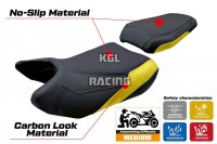 Housse de selle compatible QJ Motor SRT 800 X / S / SX 2023-2025 - model Wuhai - SANS LOGO - Jaune