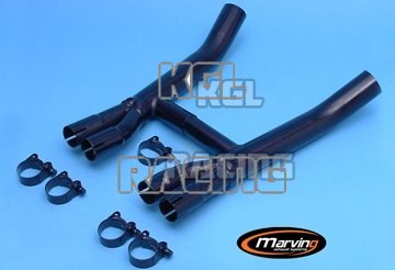 MARVING Connection pipes KAWASAKI GPZ 600 R/GPX 600 R - Black - Click Image to Close