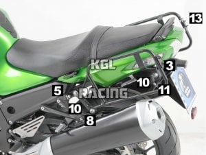 Luggage racks Hepco&Becker - Kawasaki ZZ - R 1400 Bj.2012-2020 - Lock it black