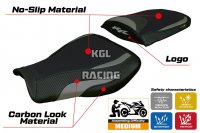 Seat cover compatible Honda CBR 600 RR 2007-2025 - model Huelva - WITH LOGO - Grey