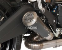 HP CORSE for DUCATI Monster 797 - Silencer GP07 LOW (SPIRAL + GRID) Inox black