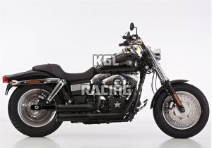 FALCON for HARLEY DAVIDSON DYNA Fat Bob (FXDF) 2013-2016 - FALCON Double Groove complete exhaust system with cat (2-2)