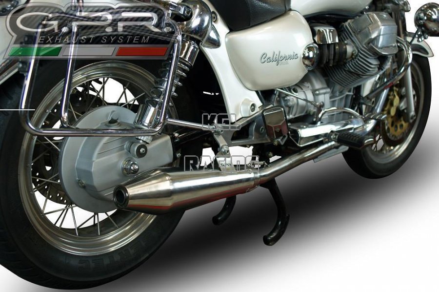 GPR voor Moto Guzzi California 1100 2003/05 - Gekeurde met katalisator Dubbele slip-on Demper - Vintacone - Klik op de afbeelding om het venster te sluiten