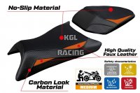 Housse de selle compatible KTM 390 Duke 2024-2025 - model Mora - SANS LOGO - Orange