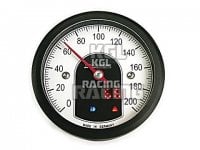 Motogadget motoscope tiny, 49 mm analogue speedo, black.