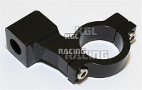 cnc-milled clamp, black, f. 7/8 inch handle bars