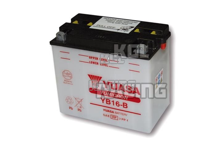 YUASA battery YB 16-B - Click Image to Close