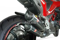QD exhaust for DUCATI Multistrada 1200 '15-> - 2 in 1 in 2 full system + catalysts + twin round carbon muffler set MAGNUM 2015