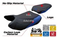 Zadelhoes compatibel met QJ Motor SRT 800 X / S / SX 2023-2025 - model Wuhai - MET LOGO - Blauw