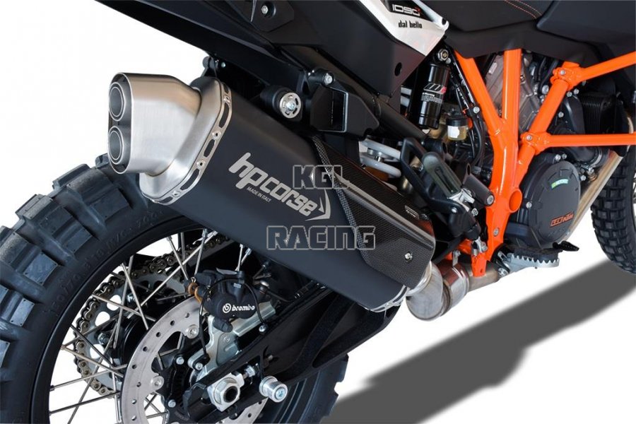 HP CORSE for KTM 1050 1090 1190 1290 ADVENTURE - Silencer 4-TRACK BLACK - Click Image to Close