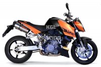 GPR voor Ktm Superduke 990 - R 2004/12 - Gekeurde Dubbele slip-on Demper - Gpe Ann. Titaium