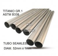 GPR pour Universal Tubo titanio seamleSs D. 52mm X 1mm L.1000mm - - Tubo titanio seamless D. 52mm X 1mm L.1000mm