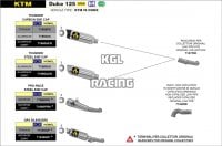 Arrow for KTM DUKE 125 2017-2020 - GP2 Dark silencers kit