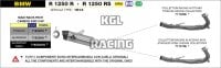 Arrow for BMW R 1250 R / RS 2019-2020 - Maxi Race-Tech aluminium Dark silencer with carby end cap