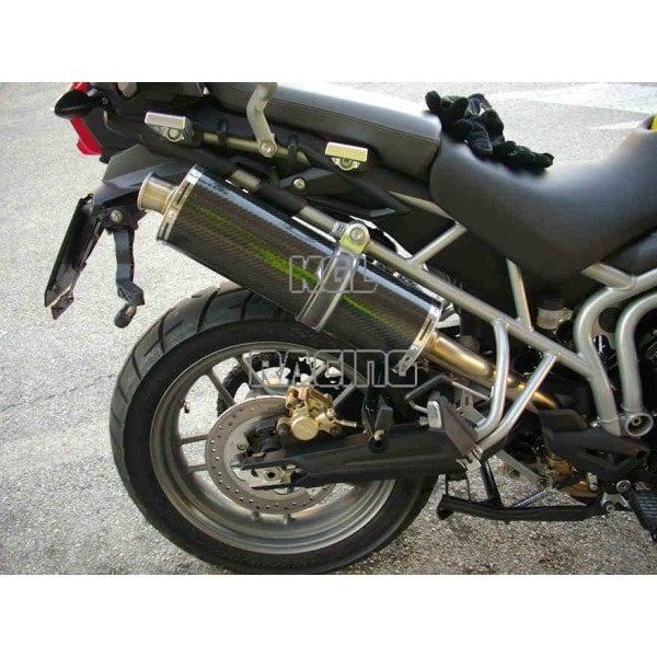 KGL Racing silencer Triumph Tiger 800 / XC/XR/XRx/XCx '11-> - OVALE CARBON - Click Image to Close