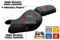 Housse de selle compatible Kawasaki Eliminator 500 2024 - 2025 - model Mutsu Comfort System - SANS LOGO - Noir