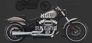 Kesstech voor Harley Davidson Softail Fat Boy / Breakout 114 2021-2024 - volledige uitlaat Cone X Clubstyle