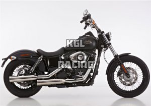 FALCON for HARLEY DAVIDSON DYNA Street Bob (FXDB) 2013-2016 - FALCON Double Groove slip on exhaust (2-2)