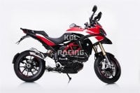 ZARD pour Ducati Multistrada 1200 Bj. '10-'14 Homologer Slip-On silencieux 2-1 V2 INOX
