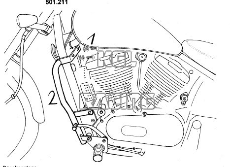 Crash protection Kawasaki VN 800 - chroom - Click Image to Close