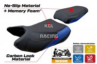 Housse de selle compatible QJ Motor SRT 800 X / S / SX 2023-2025 - model Wuhai Comfort System - SANS LOGO - Bleu