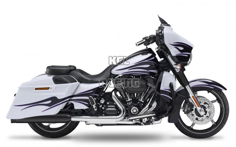 Kesstech pour Harley Davidson Street Glide CVO 117 2018-2020 - slip-on set FL-Double BLACK - Cliquez sur l'image pour la fermer