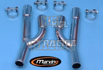 MARVING Connection pipes KAWASAKI Z 550 F - Chromium - Click Image to Close