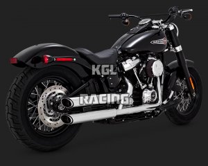 Vance & Hines Harley Davidson Softail 2018 - TWIN SLASH 3-INCH SLIP-ONS CHROME