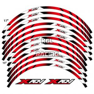 Wheel Rim stickers Honda X-ADV 750 RED