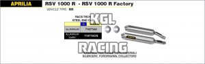 Arrow pour Aprilia RSV 1000 R / R Factory 2004-2008 - Silencieux Race-Tech Aluminium Dark approuve
