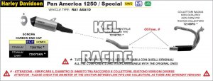 Arrow for Harley-Davidson Pan America 1250 2020-2022 - Non catalized racing collectors