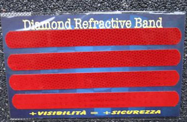 Reflectif sticker - 230x22 mm Red