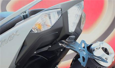 Nummerplaat houder Yamaha T-MAX 530 '13-> - Evotech verstelbaar - Klik op de afbeelding om het venster te sluiten