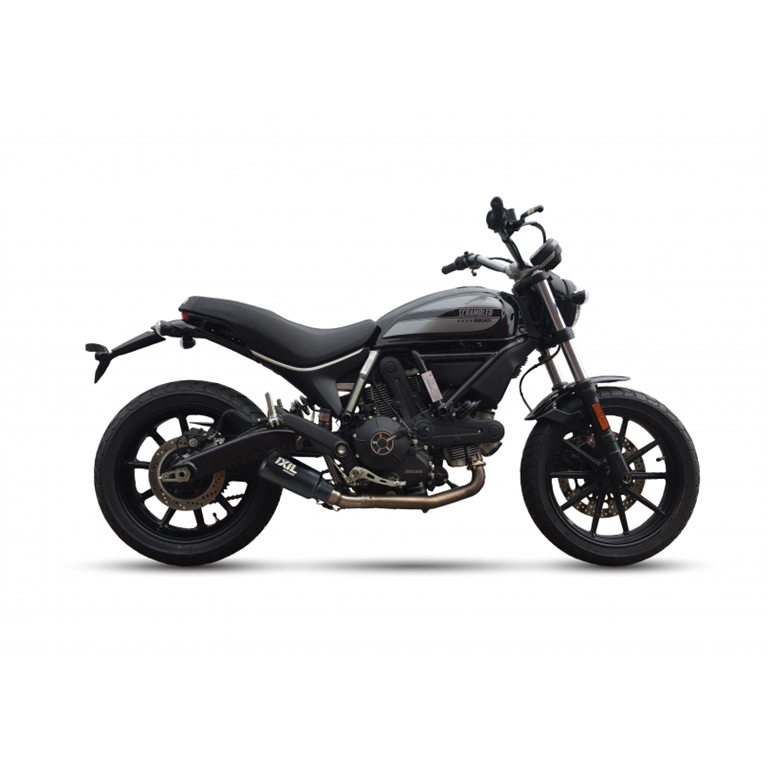 IXIL voor DUCATI SCRAMBLER 400 (KA) - SLIP ON DEMPER - RACE XTREM BLACK